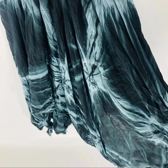 Tie dye asymmetrical cotton tube top  halter dress - Picture 4 of 7